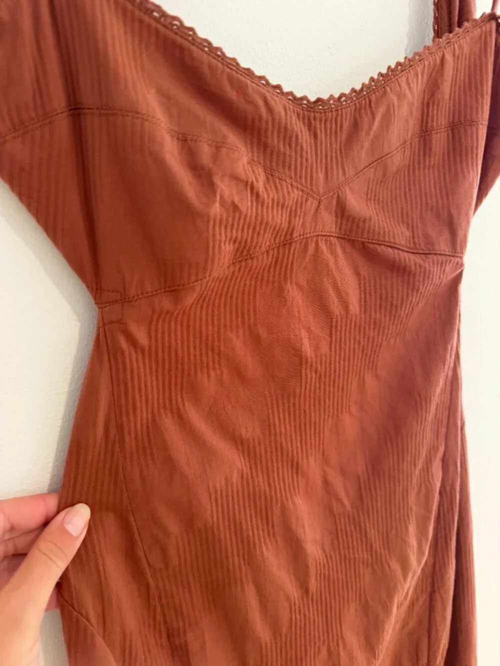 Free People Intimately Rust Bralette Maxi Dress